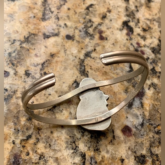 Navajo Turquoise Coral Cuff - Picture 6 of 9